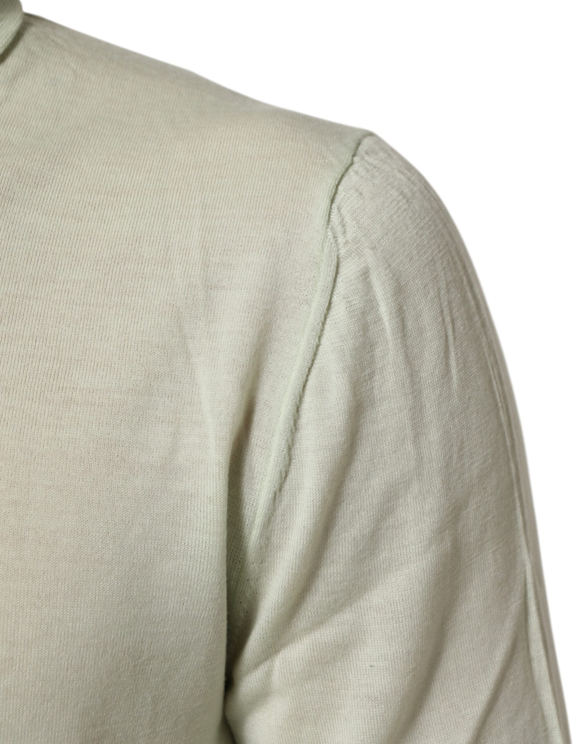 Dolce & Gabbana Light Green Logo TurtleNeck Pullover Sweater