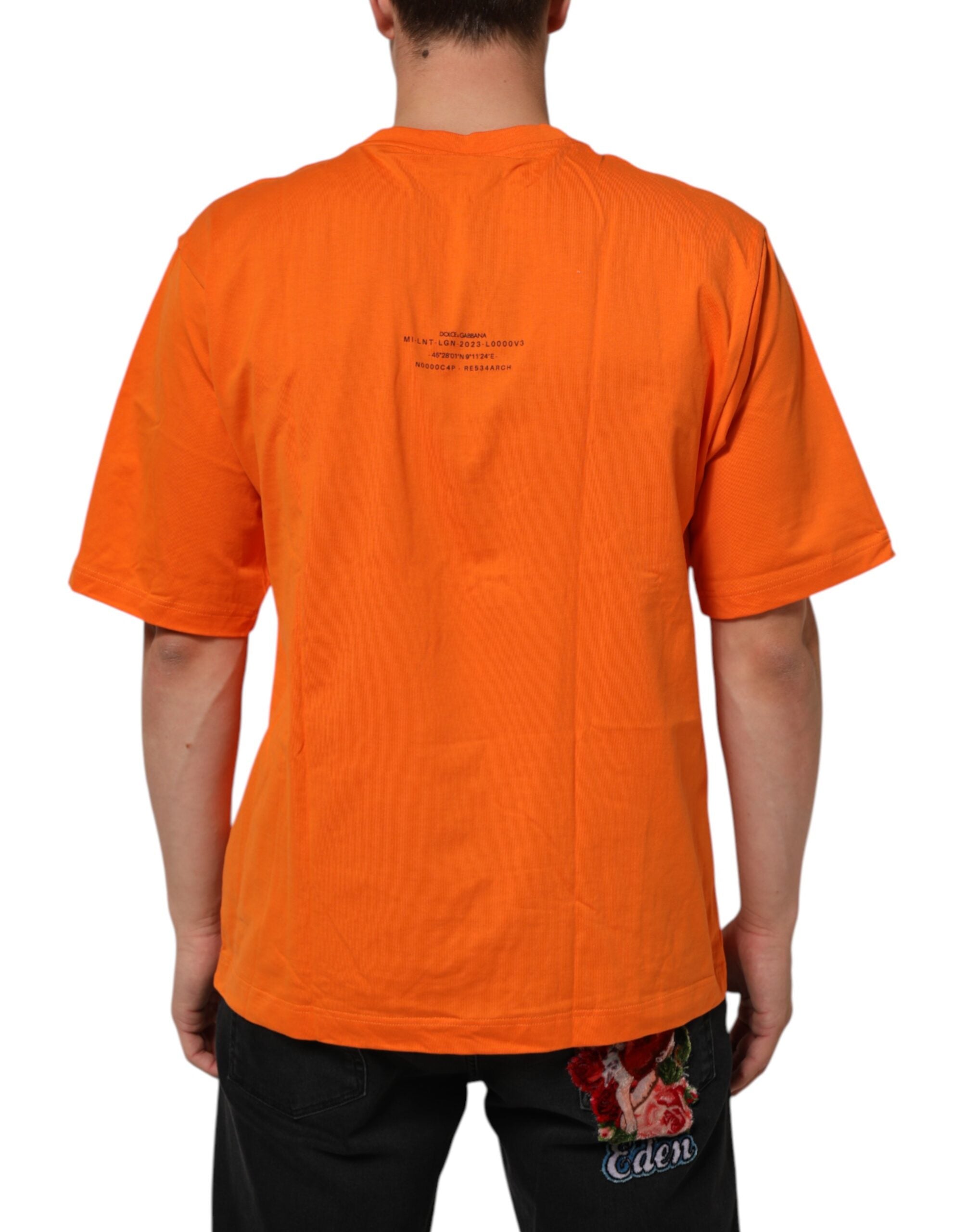 Dolce & Gabbana Orange DGVIB3 Crew Neck Short Sleeves T-shirt