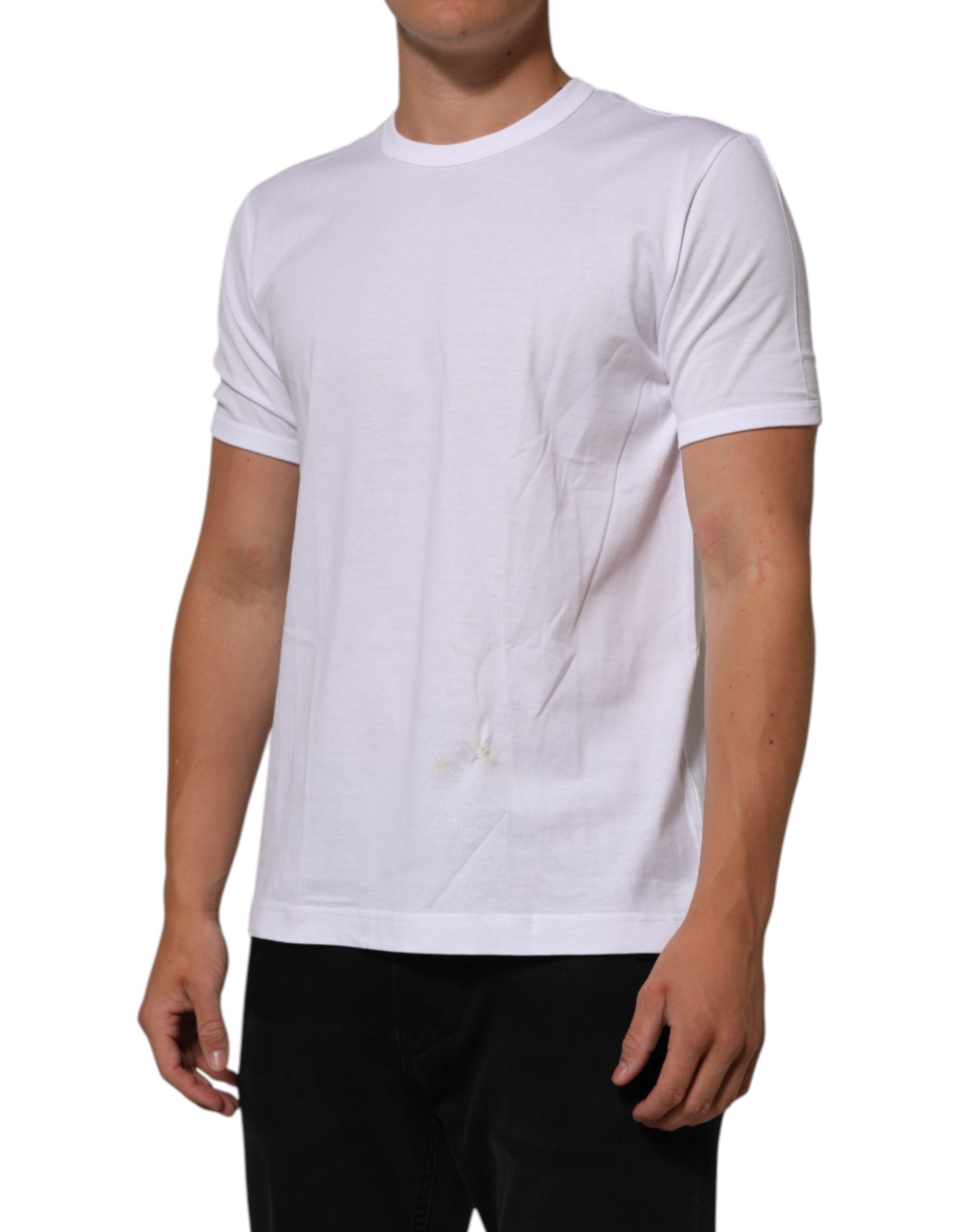 Dolce & Gabbana White Goodluck 2021 Cotton Crew Neck T-shirt