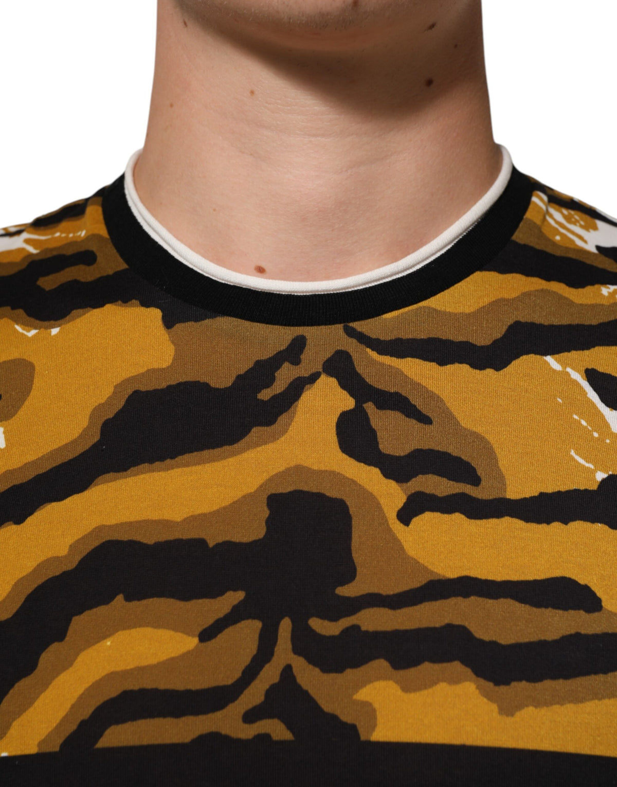 Dolce & Gabbana Multicolor Leopard Palm Leaf T-shirt, Luxury Fashion