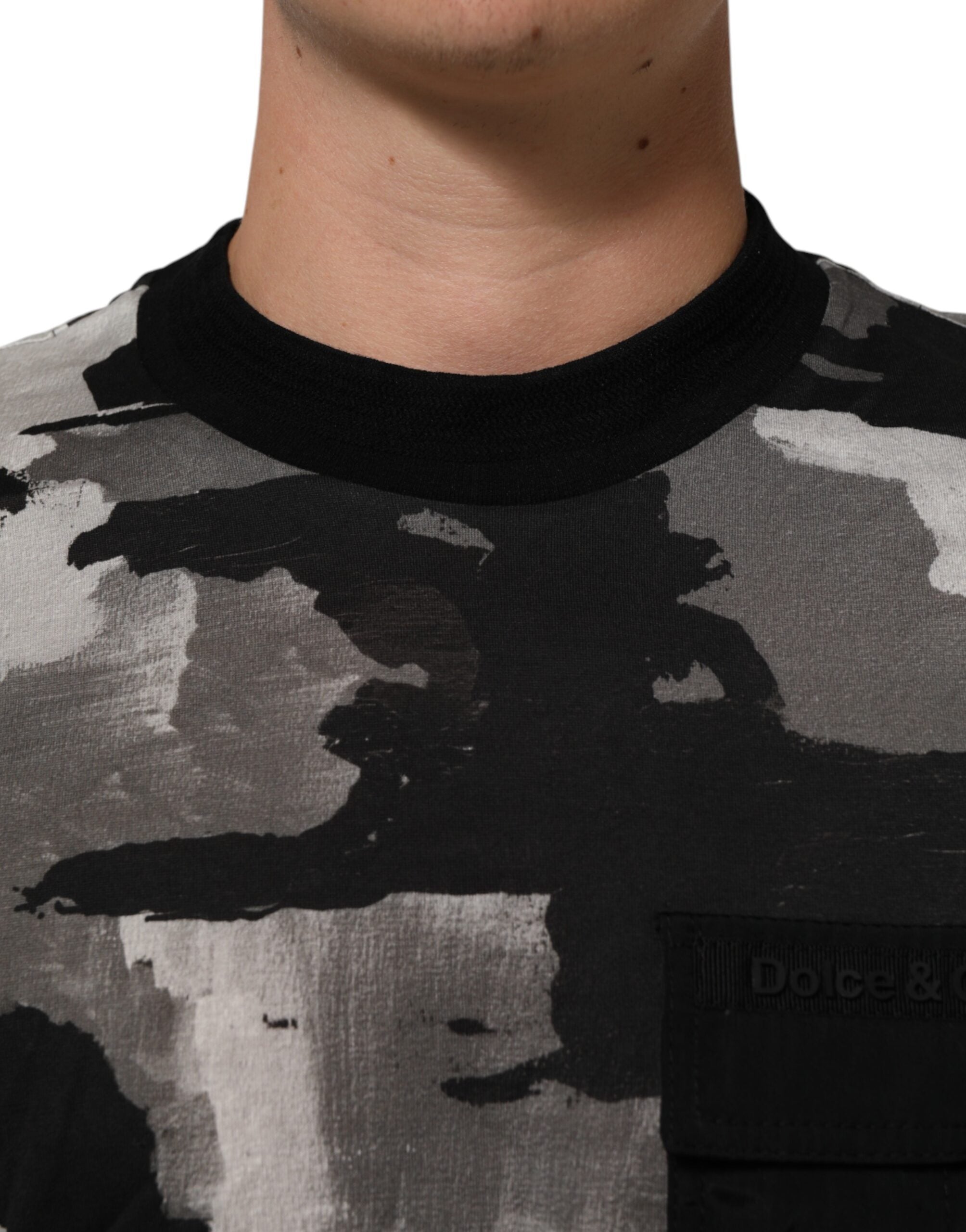 Dolce & Gabbana Multicolor Camouflage Men Short Sleeves T-shirt