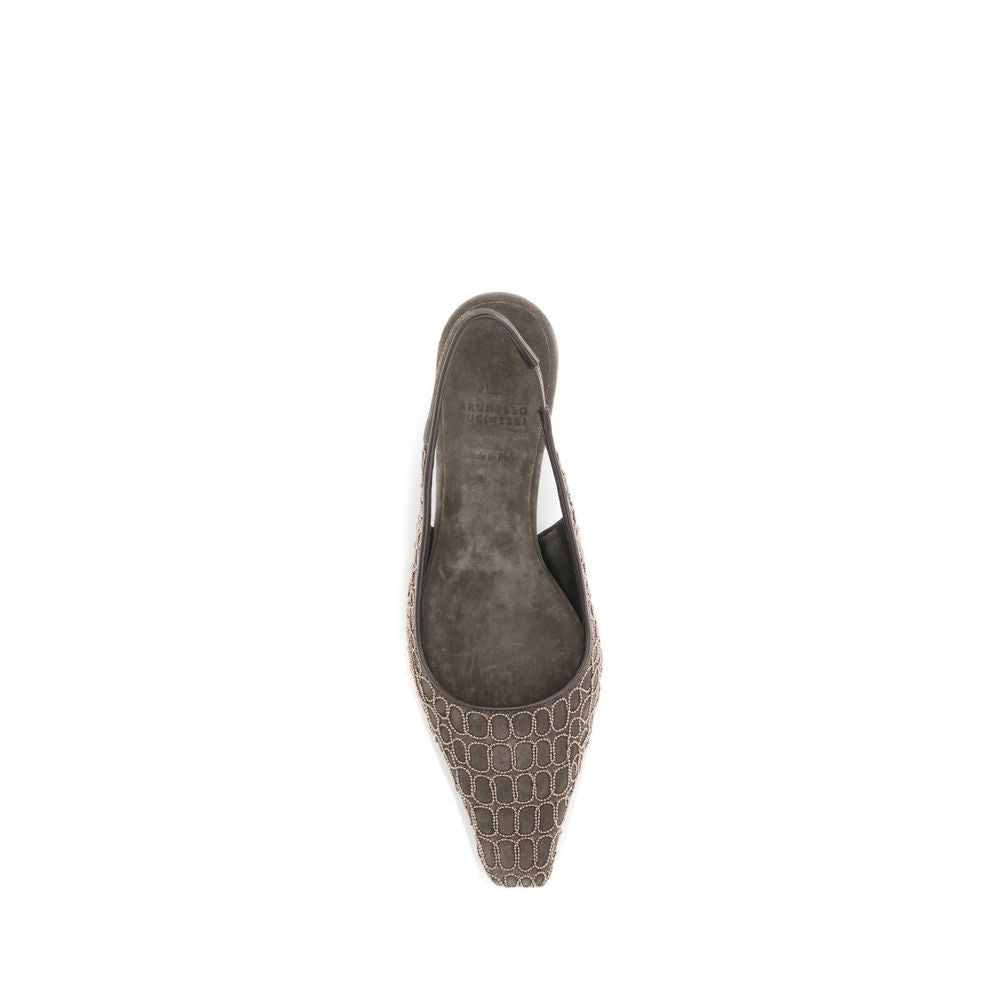 Brunello Cucinelli City Slingback Heels