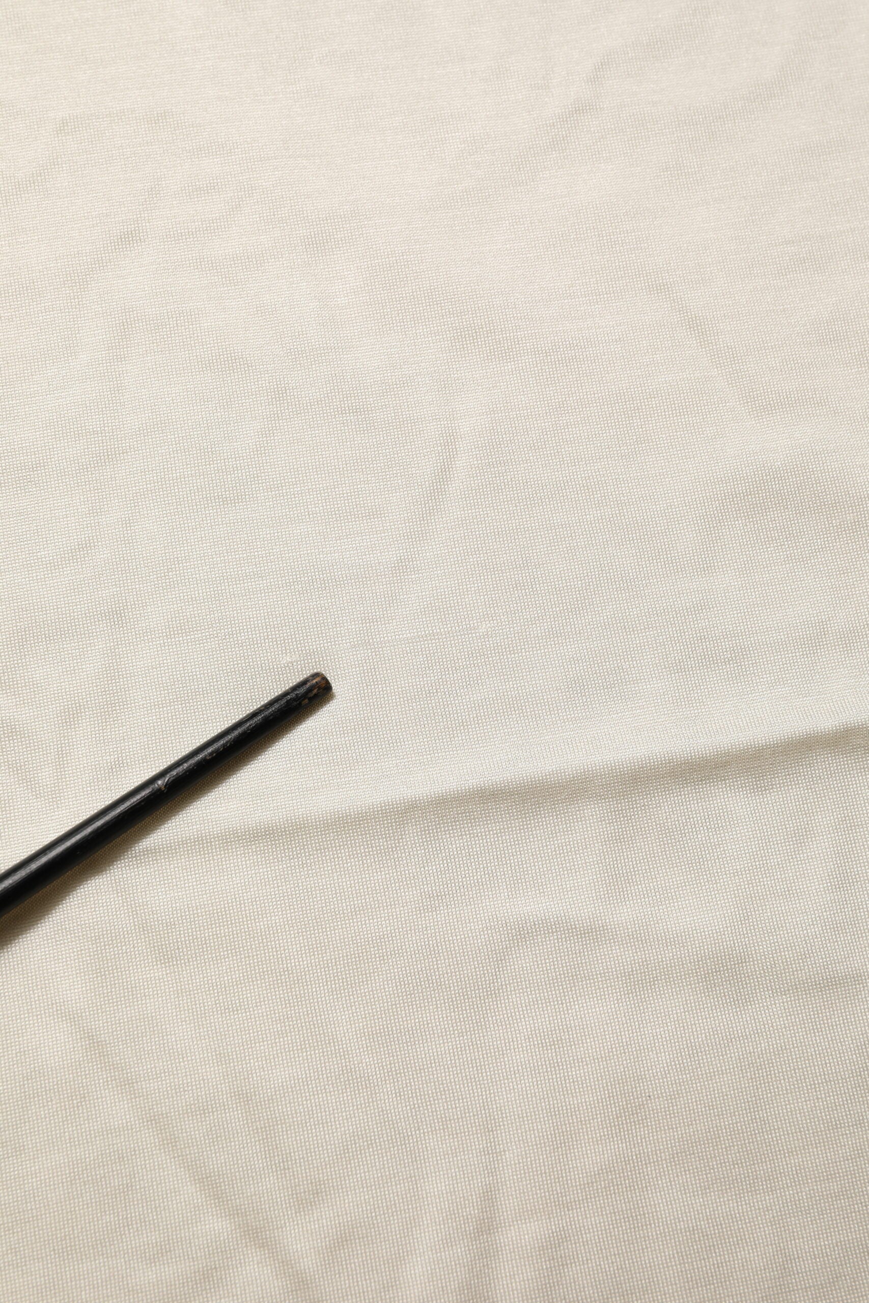 Dolce & Gabbana Off White Silk Crew Neck Short Sleeve T-shirt