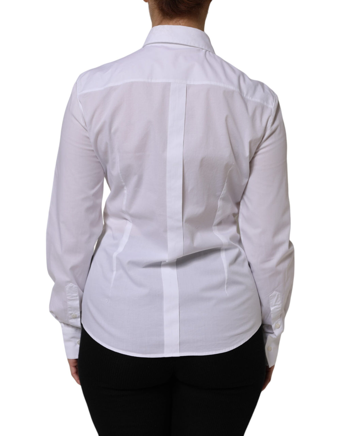Elevate your wardrobe with the Dolce & Gabbana White Cotton Collared Dress Formal Shirt Top, a masterpiece of Italian craftsmanship that embodies timeless elegance and luxurious sophistication.