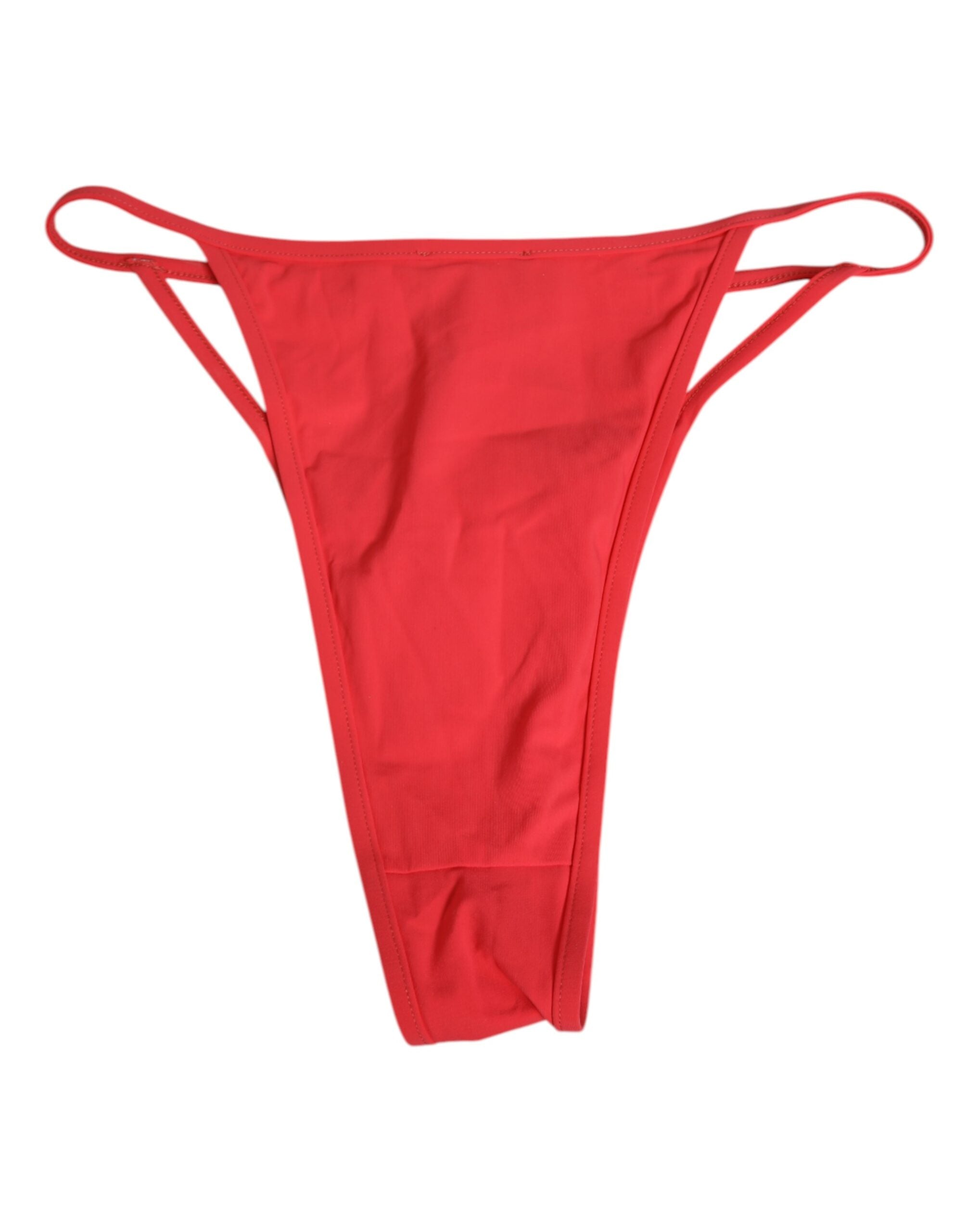 Dolce & Gabbana Red Nylon Stretch Tanga Brief Panty Underwear