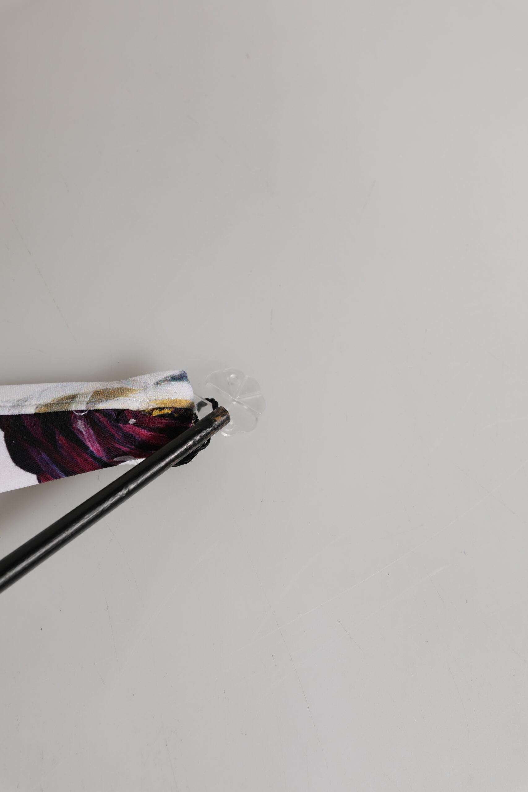 Dolce & Gabbana White Floral Print Halter Bikini Top Swimwear