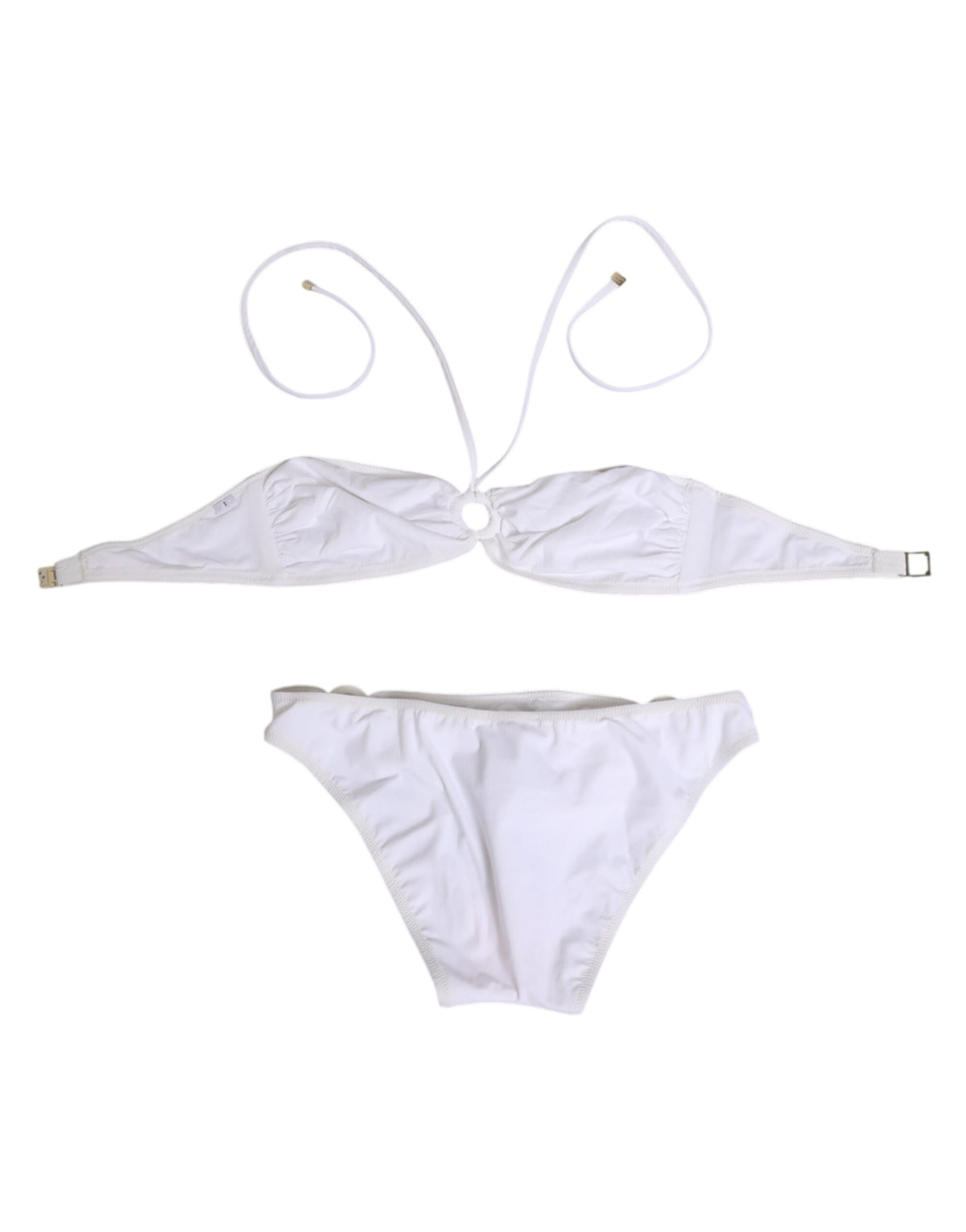 Elevate your summer wardrobe with the Dolce & Gabbana White Logo Swimsuit, a masterpiece of Italian craftsmanship that embodies timeless sophistication and luxurious allure.
