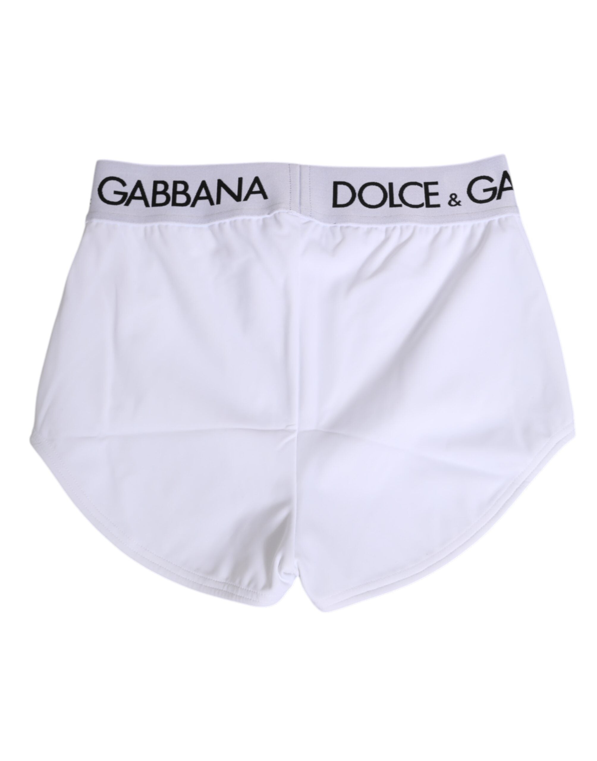 Dolce & Gabbana White Nylon Logo Waistband Shorts Underwear