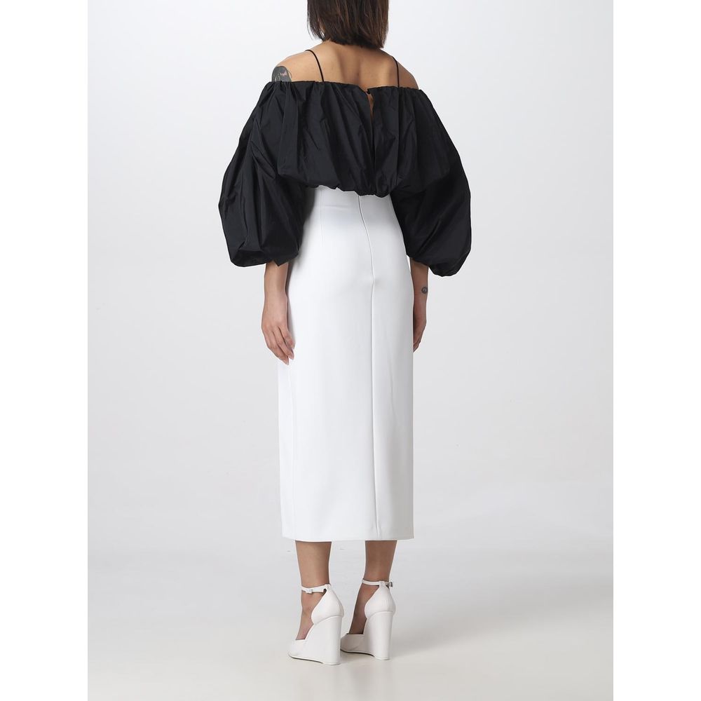 PINKO White Midi Skirt – Timeless Luxury for Discerning Elegance