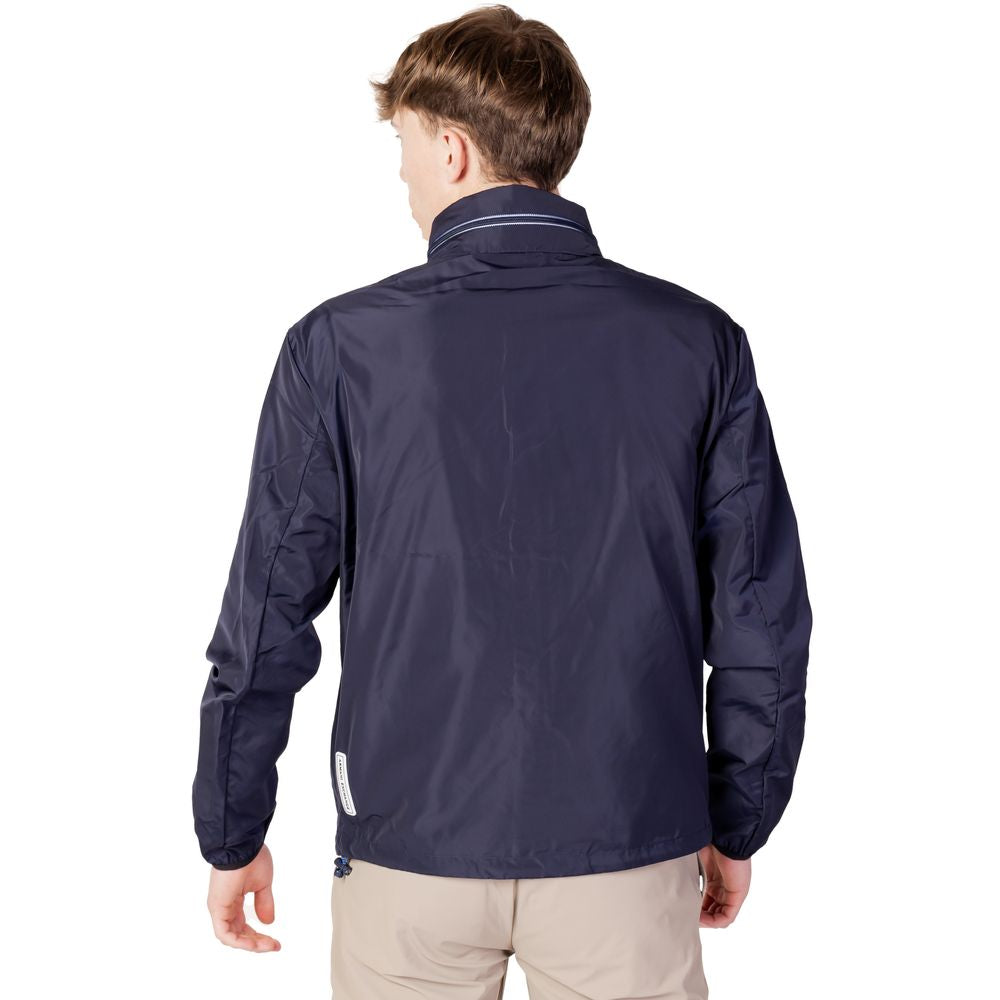 Armani Exchange Blue Polyester Shell Jacket - Luxe Designer Couture
