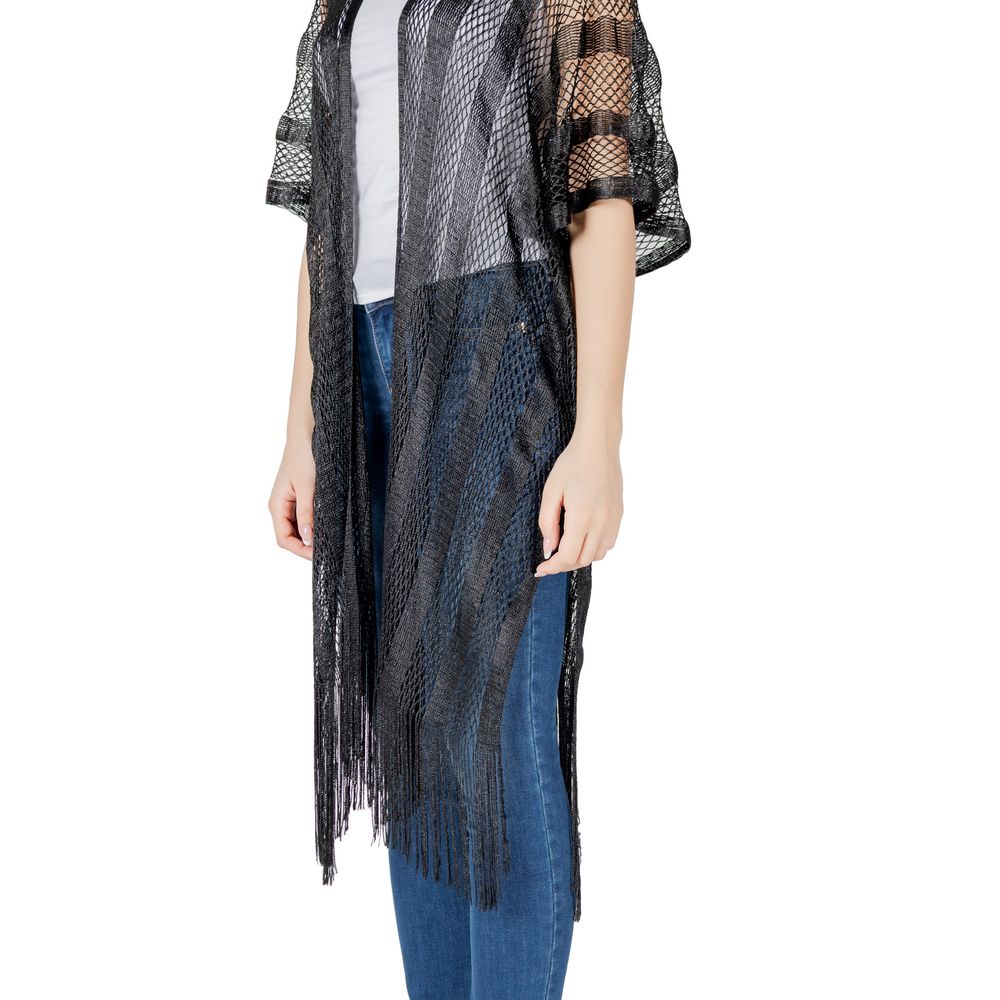Elevate your style with the Liu Jo Black Polyester Scarf, a luxurious blend of bohemian elegance and versatility, perfect for any sophisticated occasion.