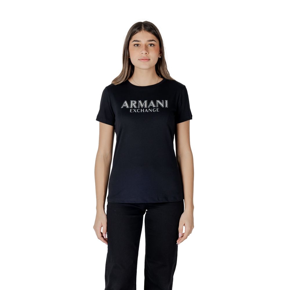 Elevate your style with the Armani Exchange Black Cotton Long Sleeve T-Shirt, a timeless piece of luxurious craftsmanship designed for effortless sophistication.