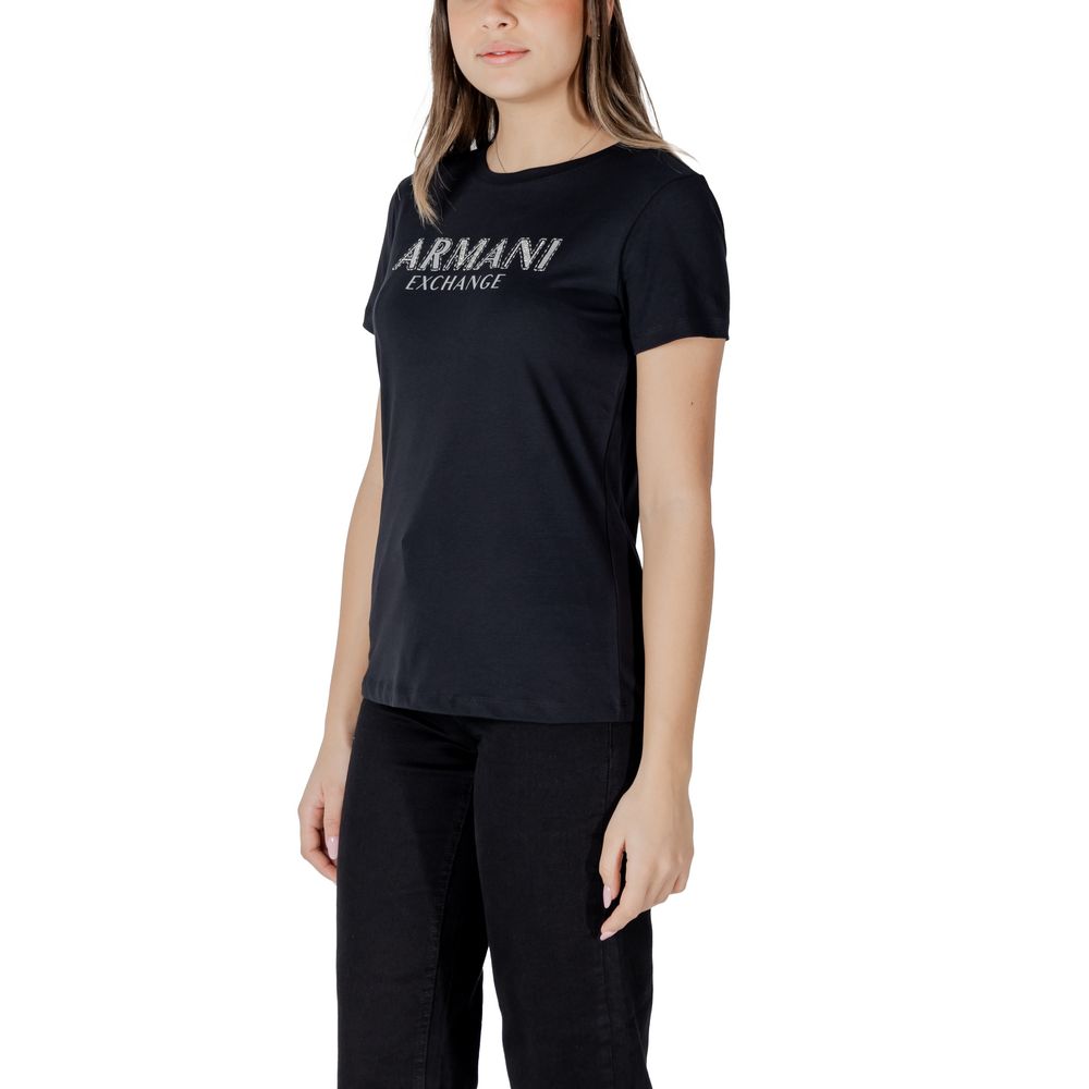 Elevate your style with the Armani Exchange Black Cotton Long Sleeve T-Shirt, a timeless piece of luxurious craftsmanship designed for effortless sophistication.
