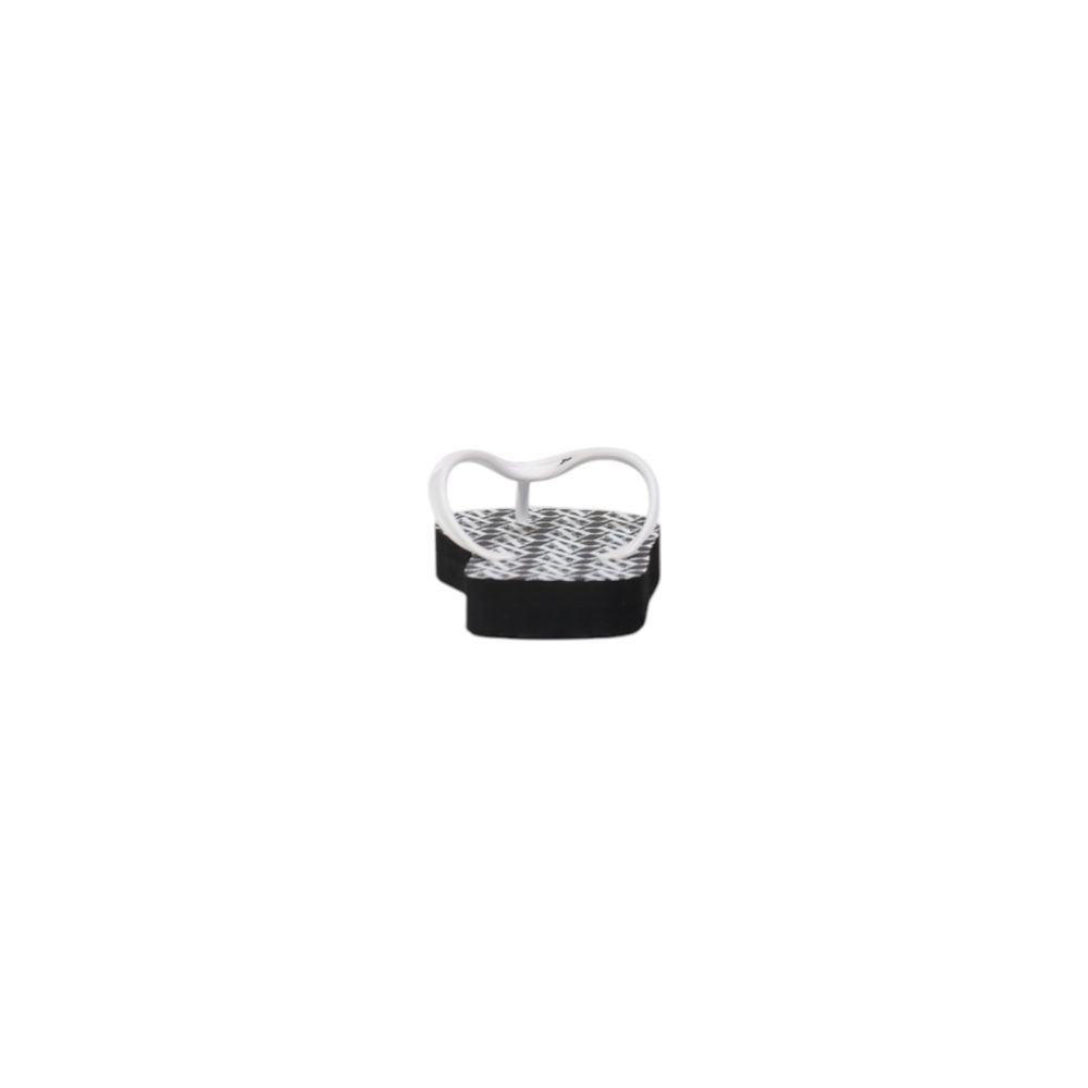 Experience the allure of Armani Exchange Black And White Rubber Flip-Flop Sandals, where luxurious comfort meets minimalist elegance for sun-soaked sophistication.