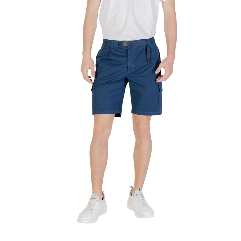 Hugo Boss Blue Cotton Bermuda Shorts – Luxurious Comfort Redefined
