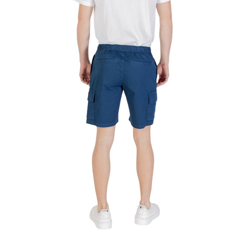 Hugo Boss Blue Cotton Bermuda Shorts - Luxurious Comfort Redefined