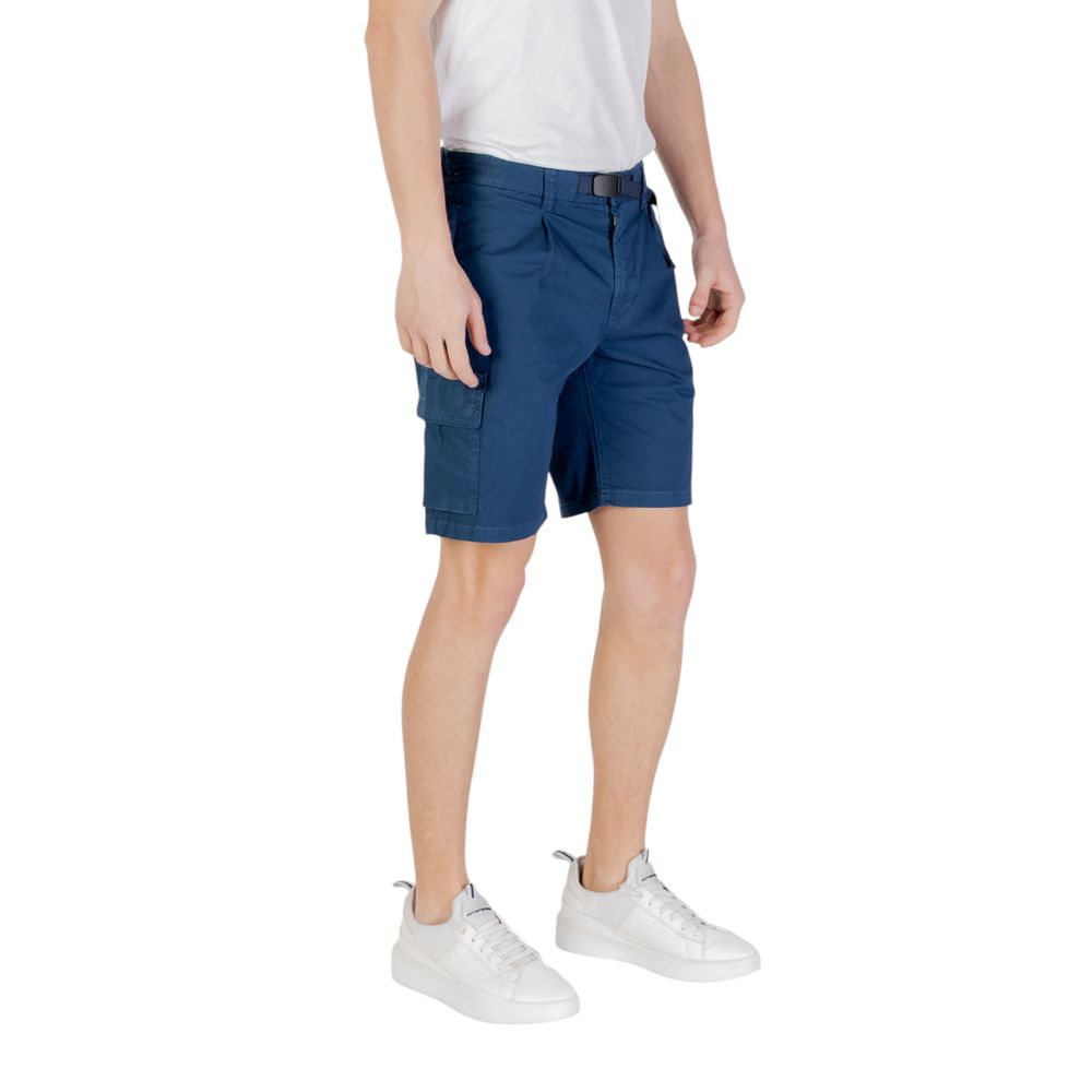 Hugo Boss Blue Cotton Bermuda Shorts - Luxurious Comfort Redefined