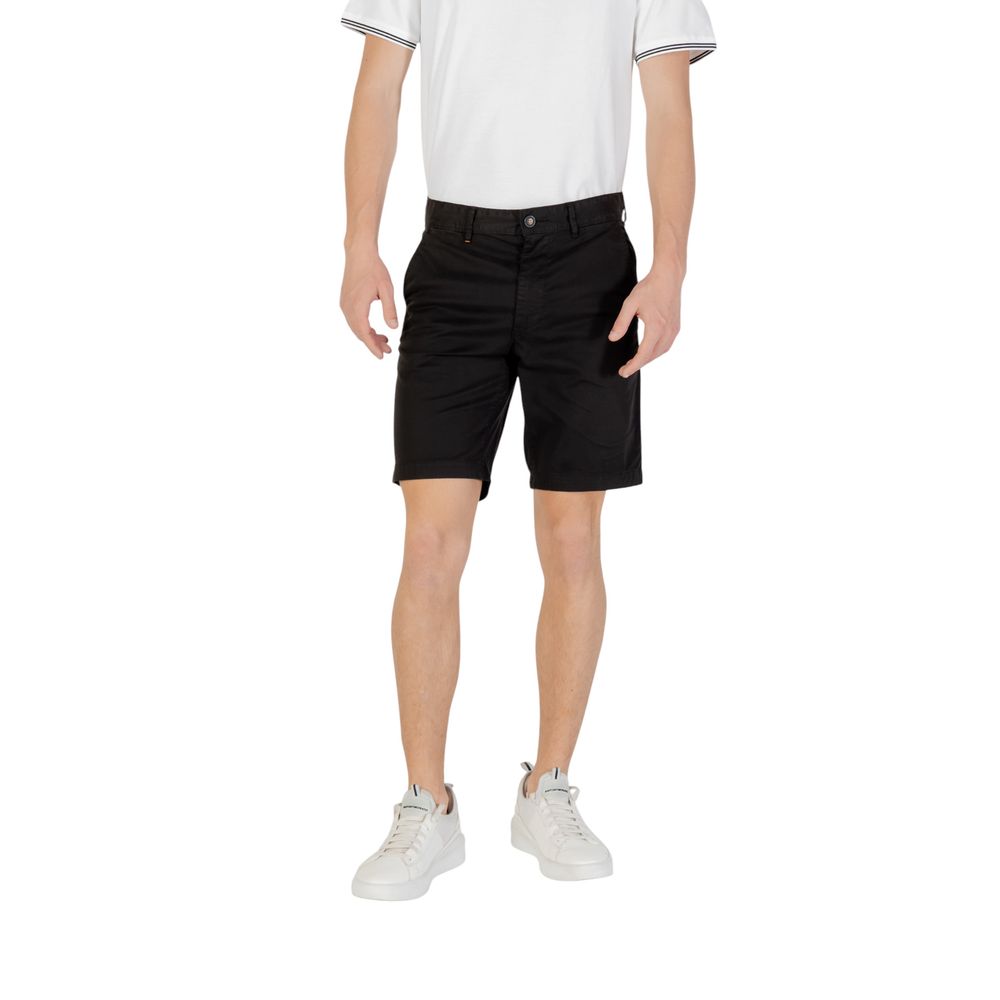 Elevate your summer wardrobe with the Hugo Boss Black Cotton Bermuda Shorts from the SS25 collection, crafted for unparalleled comfort and sophisticated style.