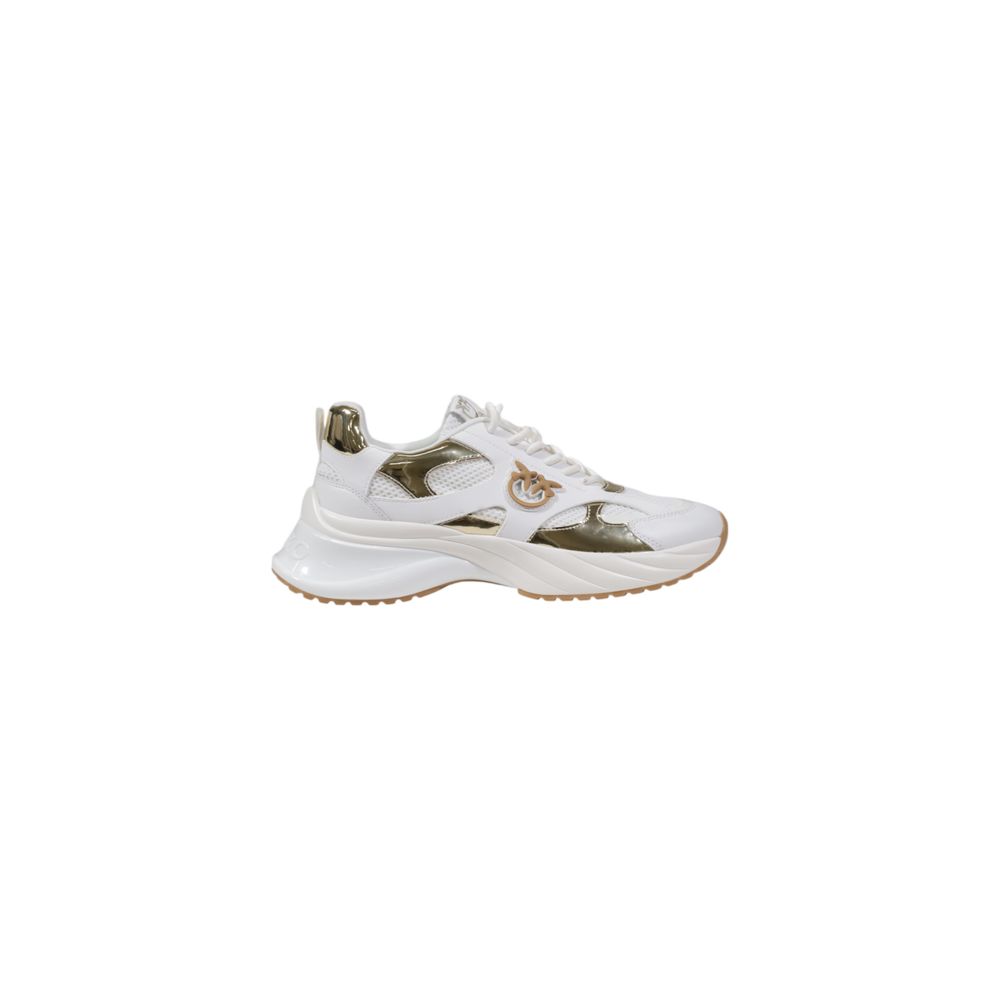Experience the exquisite allure of PINKO White Leather Chunky Sneakers, a masterpiece of luxury craftsmanship from the SS25 collection, blending elegance with everyday comfort.