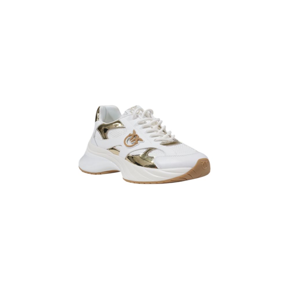 Elevate your elegance with PINKO White Leather Chunky Sneakers from the SS25 collection, where luxurious craftsmanship meets contemporary style for the discerning individual.
