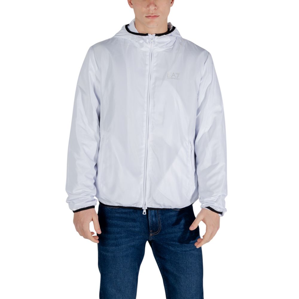 EA7 Emporio Armani White Shell Jacket - Timeless Luxury Essential