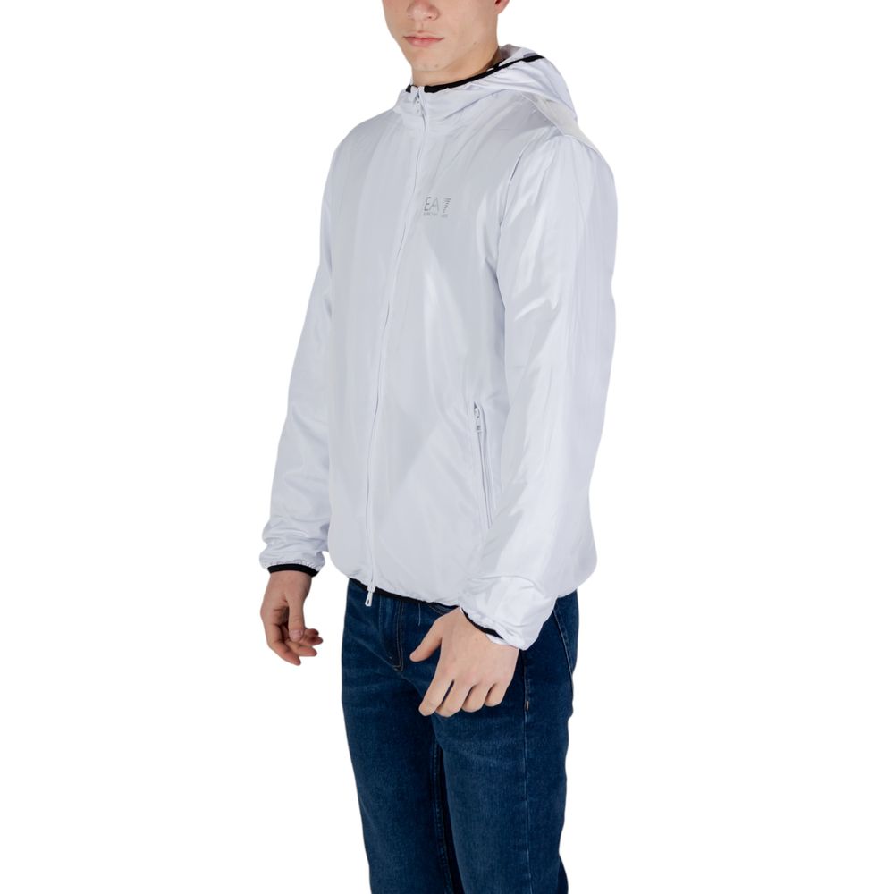 EA7 Emporio Armani White Shell Jacket - Timeless Luxury Essential