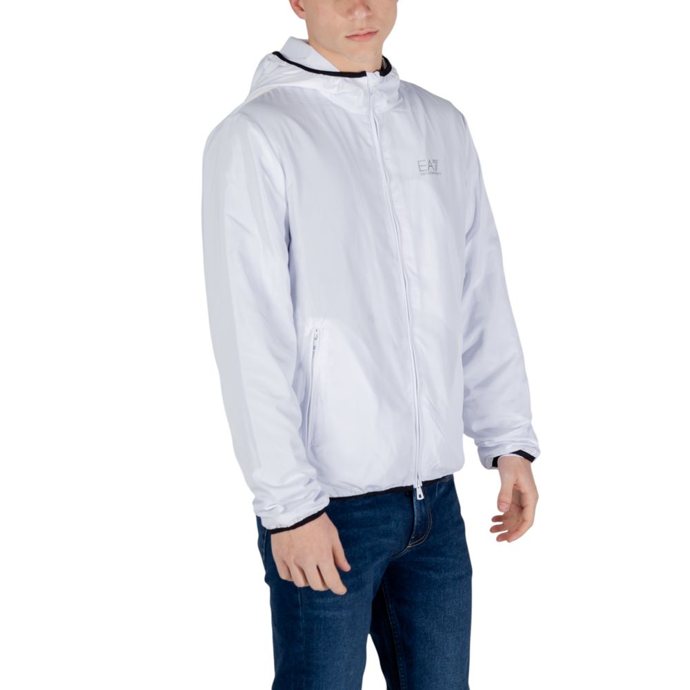 EA7 Emporio Armani White Shell Jacket - Timeless Luxury Redefined