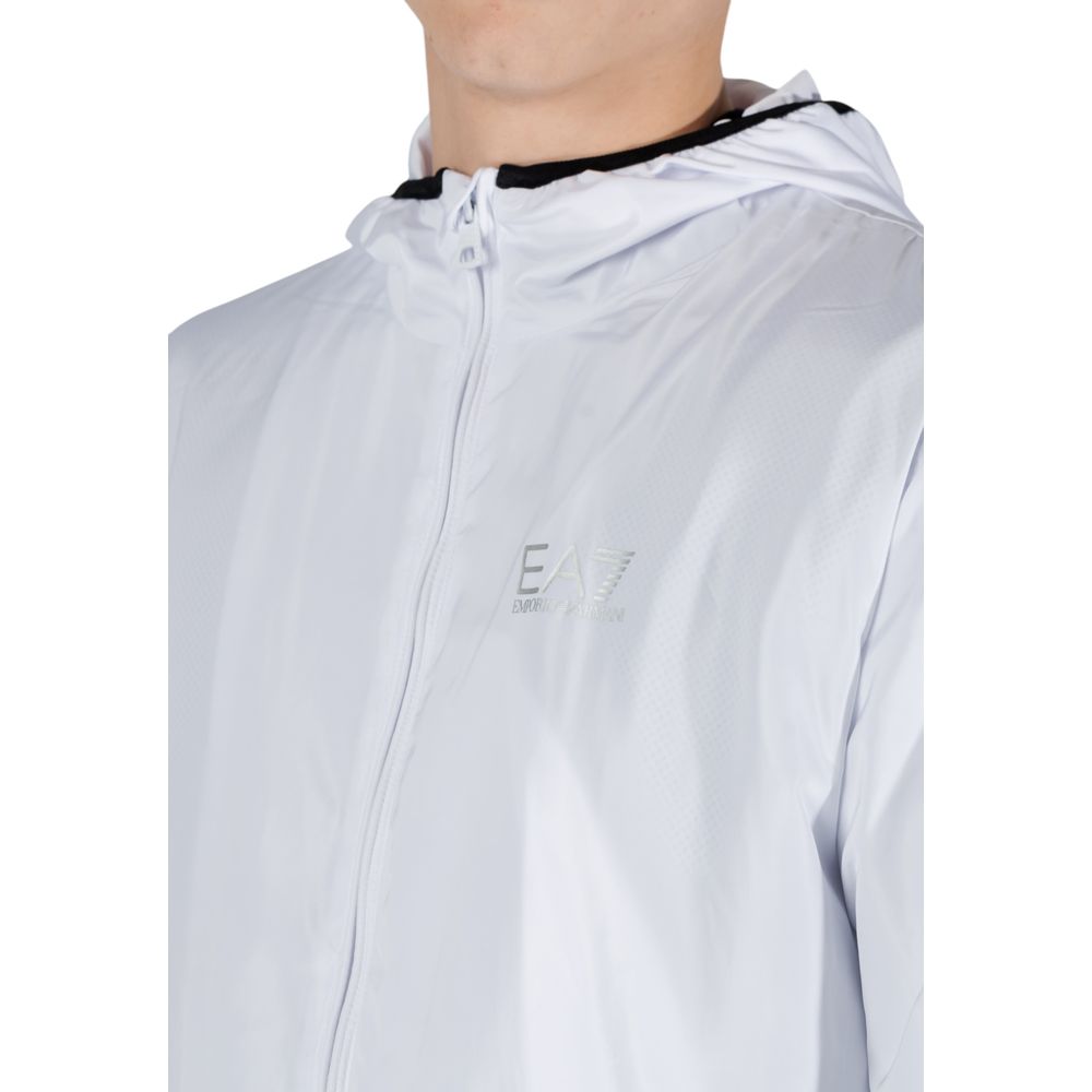 EA7 Emporio Armani White Shell Jacket - Timeless Luxury Essential