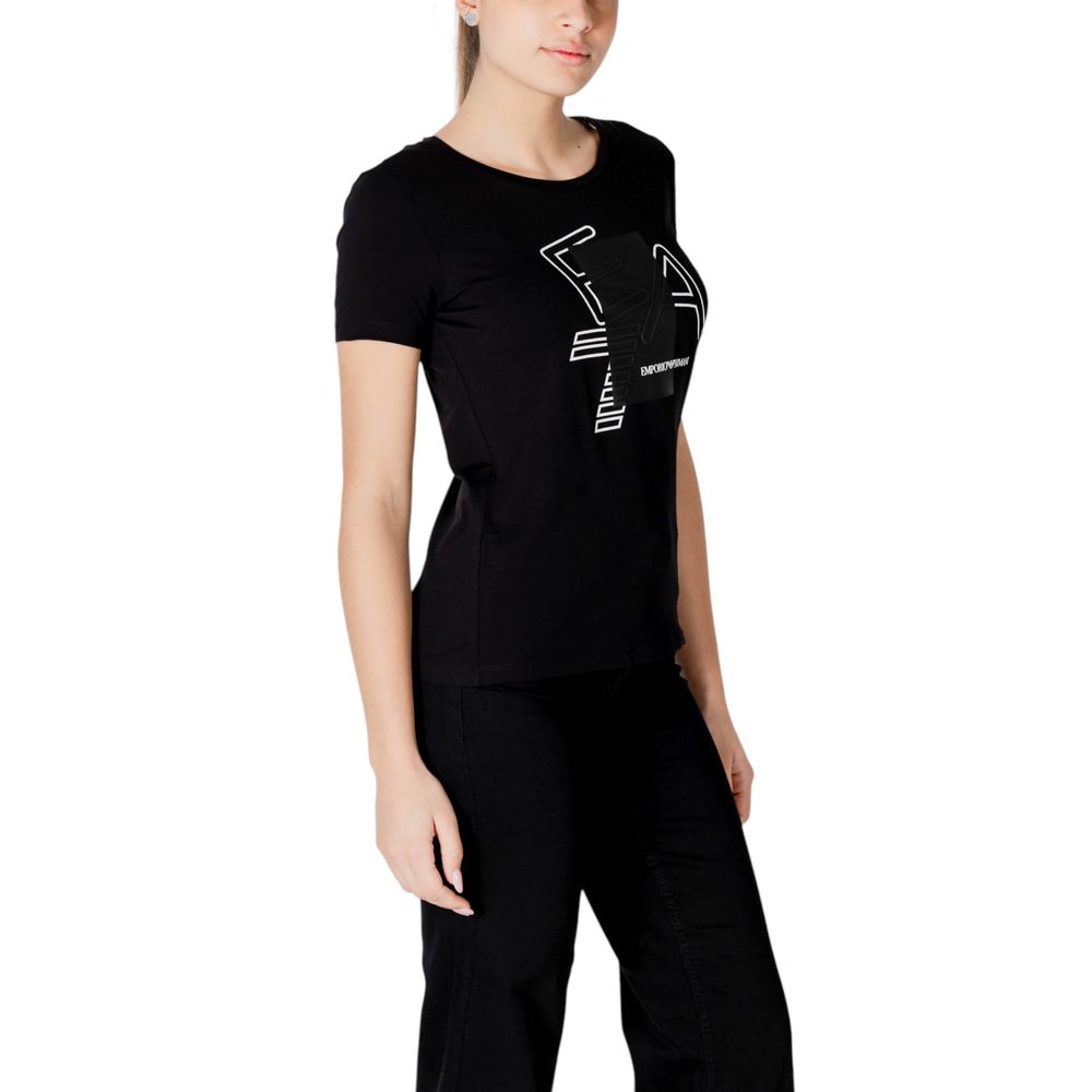 Elevate your wardrobe with the EA7 Emporio Armani Black Cotton T-Shirt from the SS25 collection, a luxurious blend of comfort and elegance, tailored for timeless sophistication.