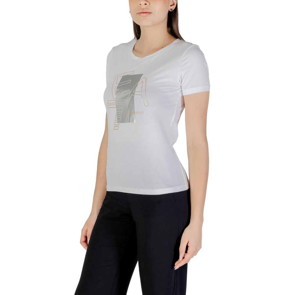 Elevate your wardrobe with the EA7 Emporio Armani White Cotton T-Shirt, a luxurious blend of comfort and sophistication, perfect for the modern connoisseur.