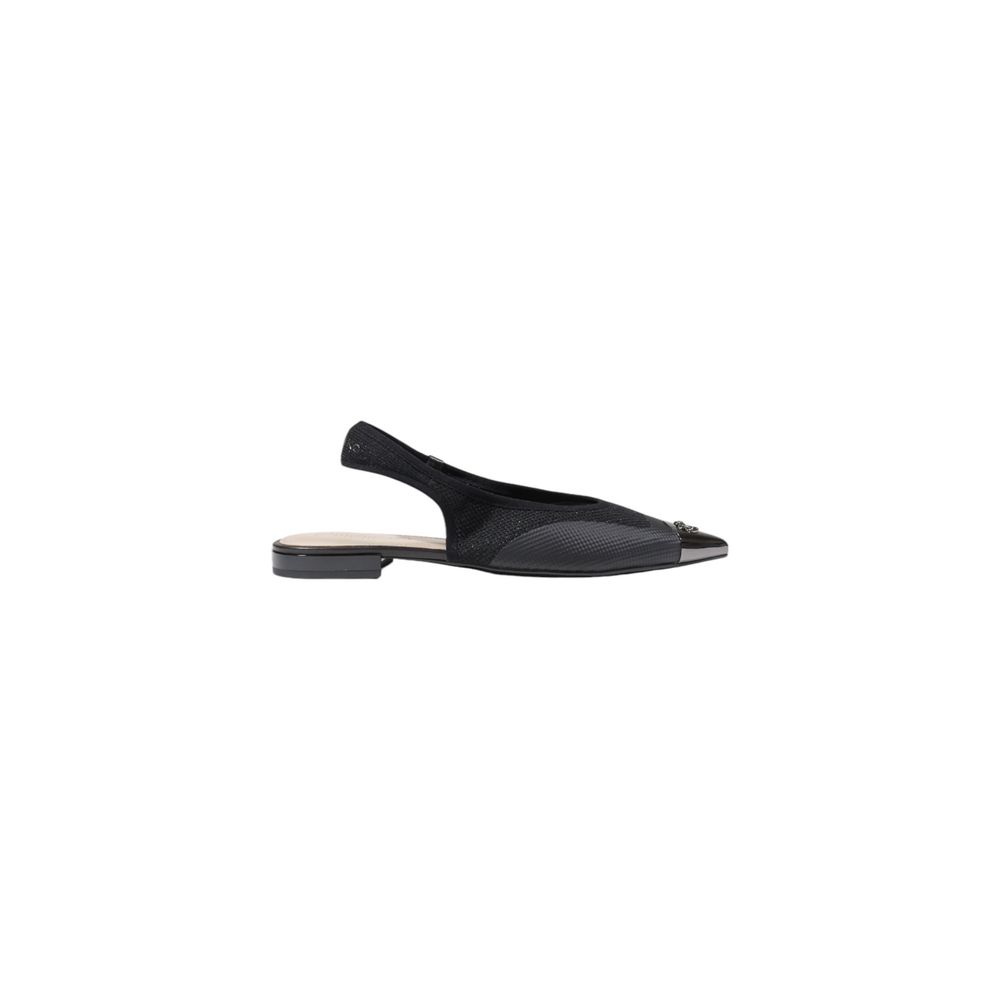 PINKO Black Leather Flat Sandals – Timeless Elegance Redefined