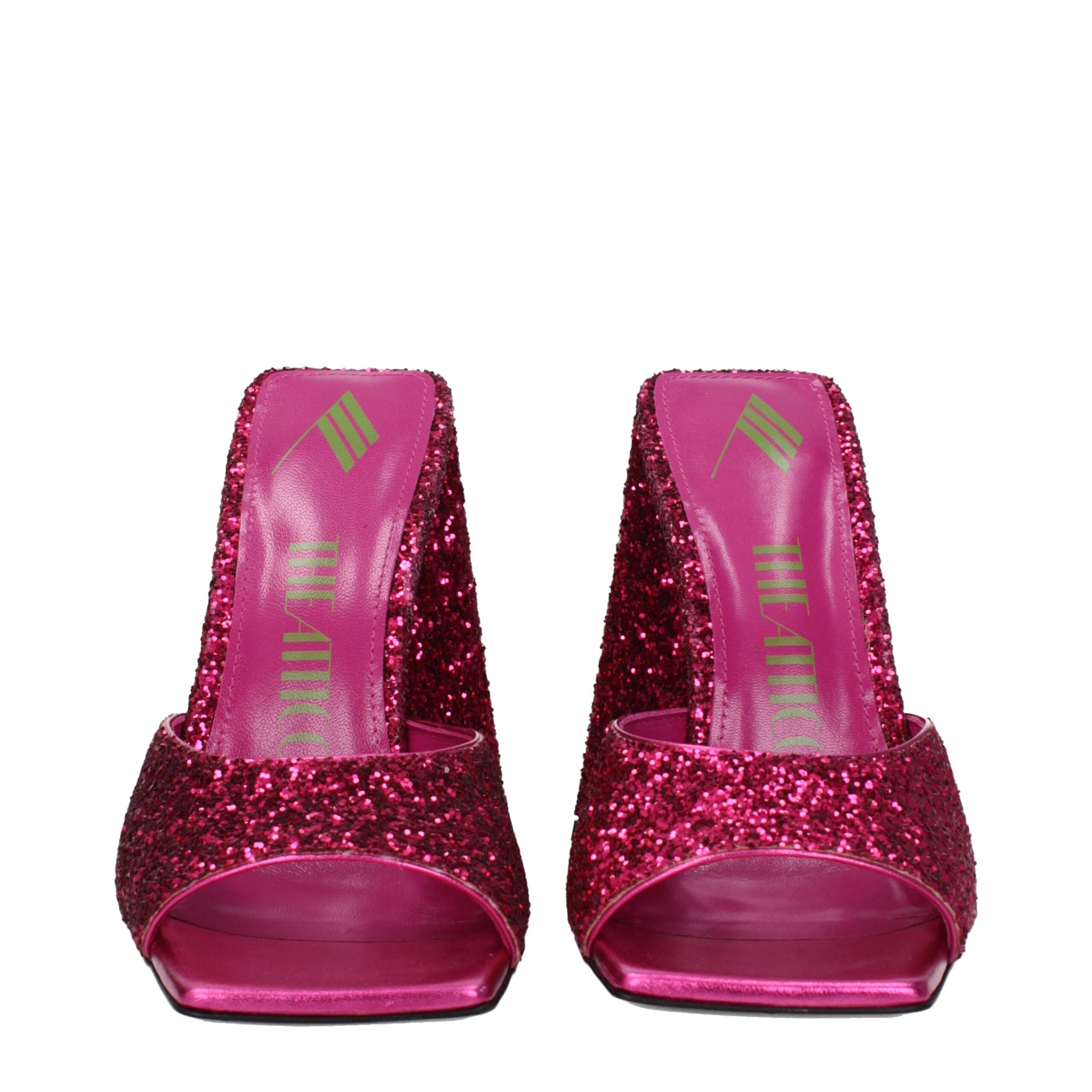 The Attico Pink Plastic Platform Sandals