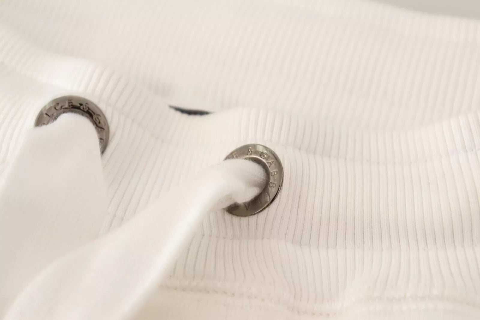 Dolce & Gabbana White Cotton Logo Patch Sweatpants Jogging Pants