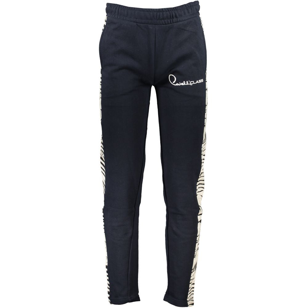 Experience the epitome of luxury with Cavalli Class Blu Cotton Men's Sweatpants, crafted for effortless elegance and timeless style, perfect for the discerning individual.