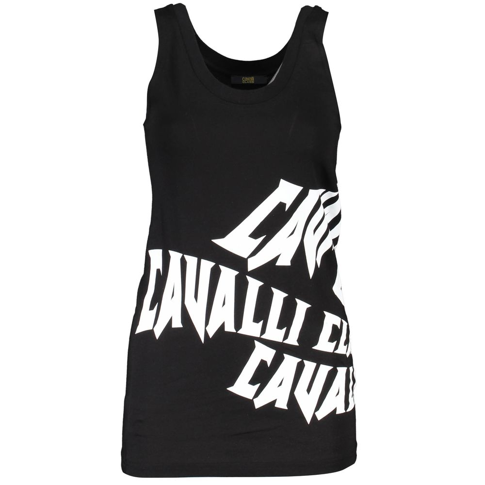 Elevate your wardrobe with the Cavalli Class Black Cotton Women Tank Top, a luxurious blend of comfort and sophistication, perfect for any occasion.