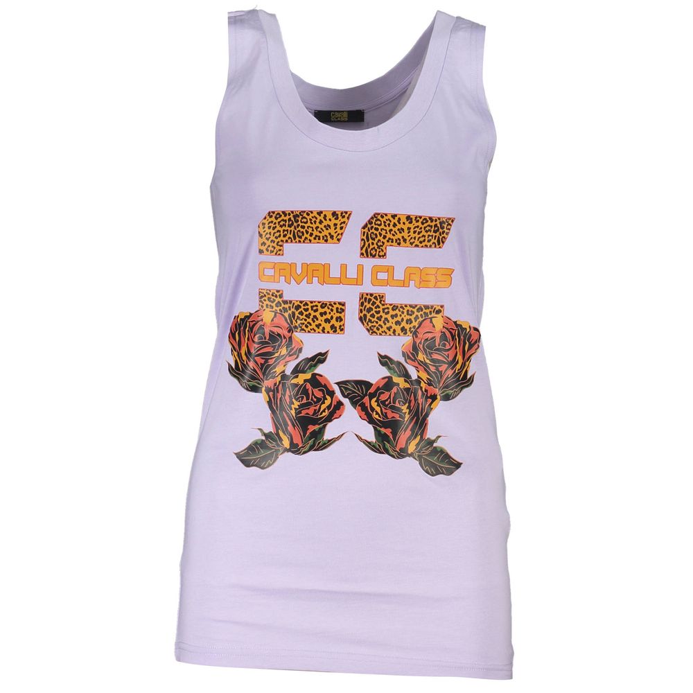 Elevate your wardrobe with the Cavalli Class Viola Cotton Women Tank Top, a luxurious blend of 100% cotton and captivating design, embodying sophistication for every occasion.