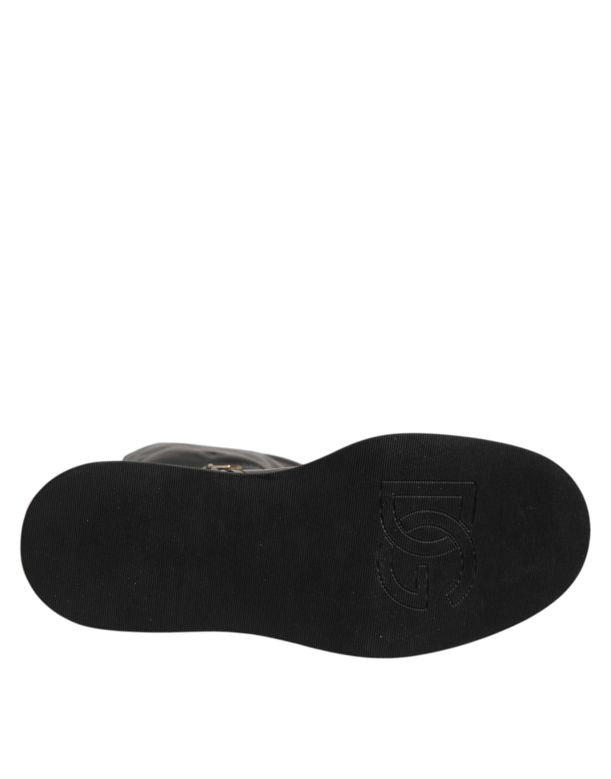 Experience the allure of Dolce & Gabbana's Black Logo Plaque Over The Calf Boots, where exquisite craftsmanship meets luxurious materials, elevating your style to new heights.