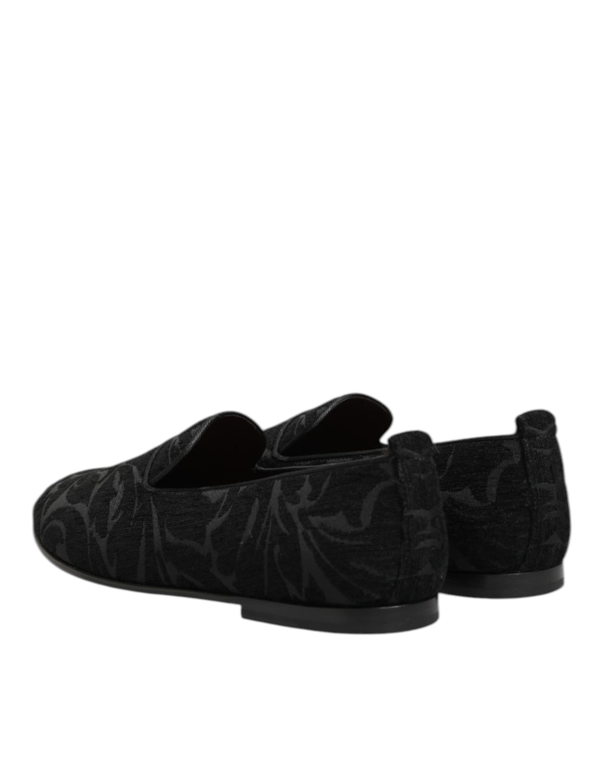 Dolce & Gabbana Black Brocade Loafers - Exquisite Luxury Footwear