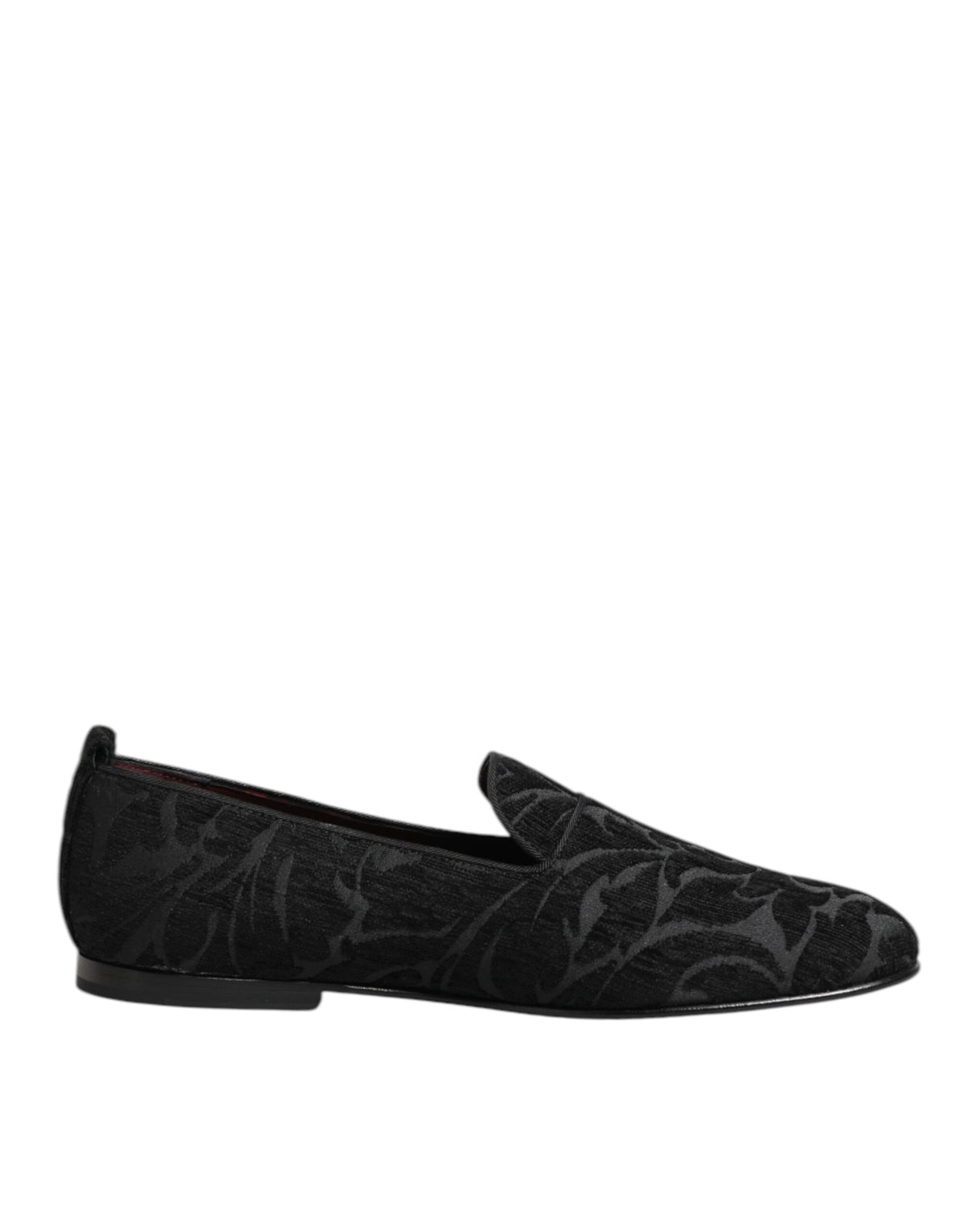 Dolce & Gabbana Black Brocade Loafers - Artisanal Elegance