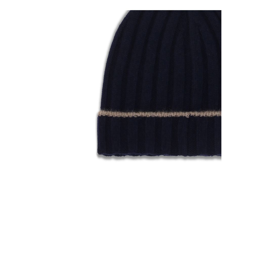 Brunello Cucinelli Blue Cashmere Beanie