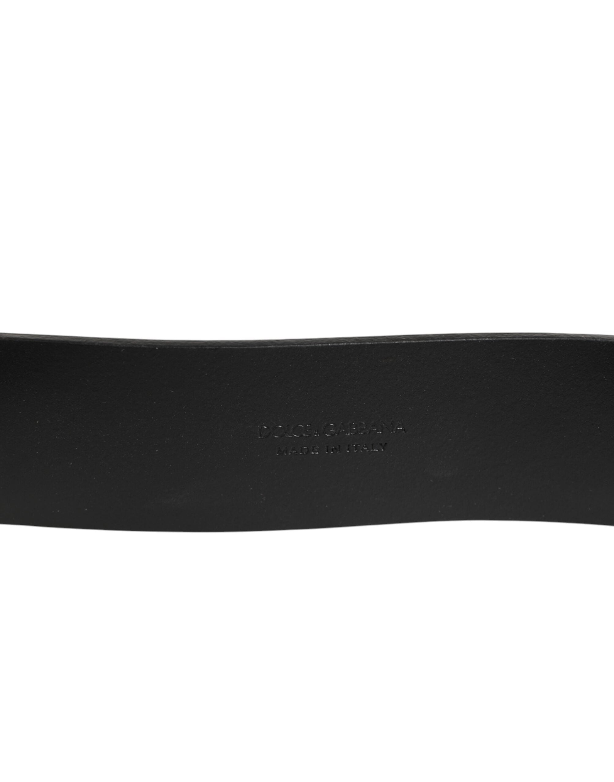 Dolce & Gabbana Brown Classic Gold Metal Logo Buckle Men Belt