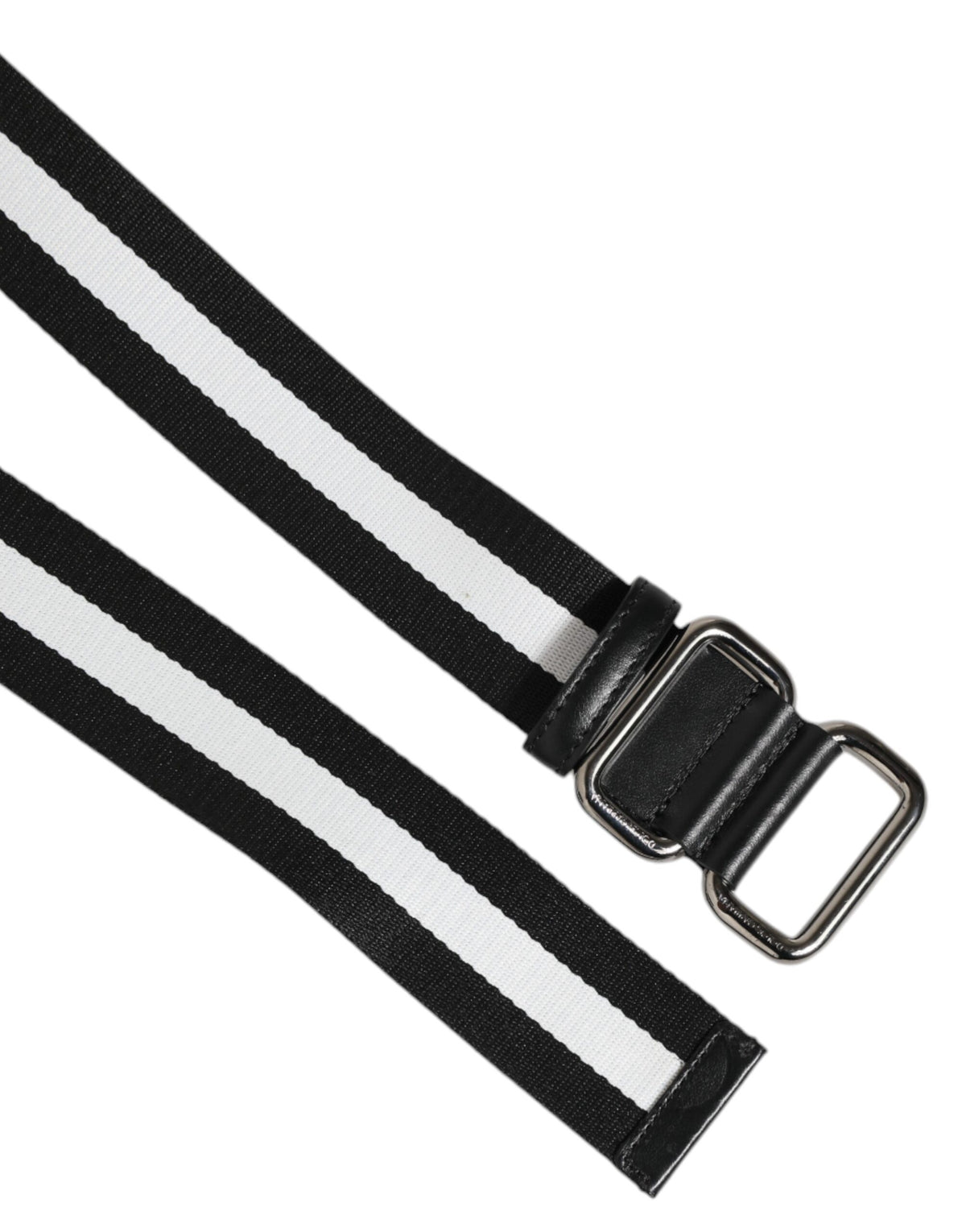 Dolce & Gabbana Striped Metal Buckle Belt - Timeless Luxury
