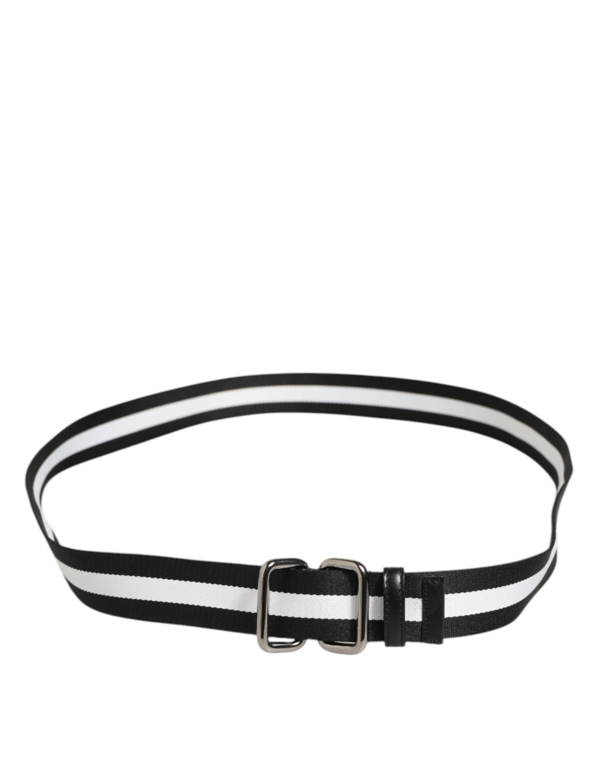 Dolce & Gabbana Striped Metal Buckle Belt - Timeless Luxury