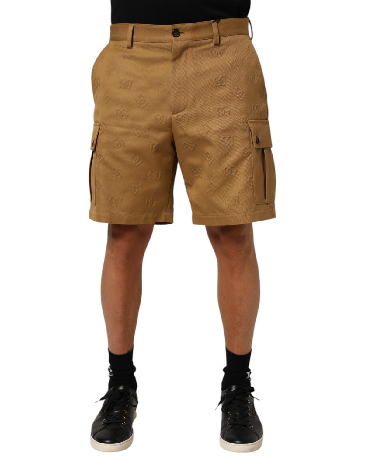 Dolce & Gabbana Brown Cotton Stretch Cargo Bermuda Shorts