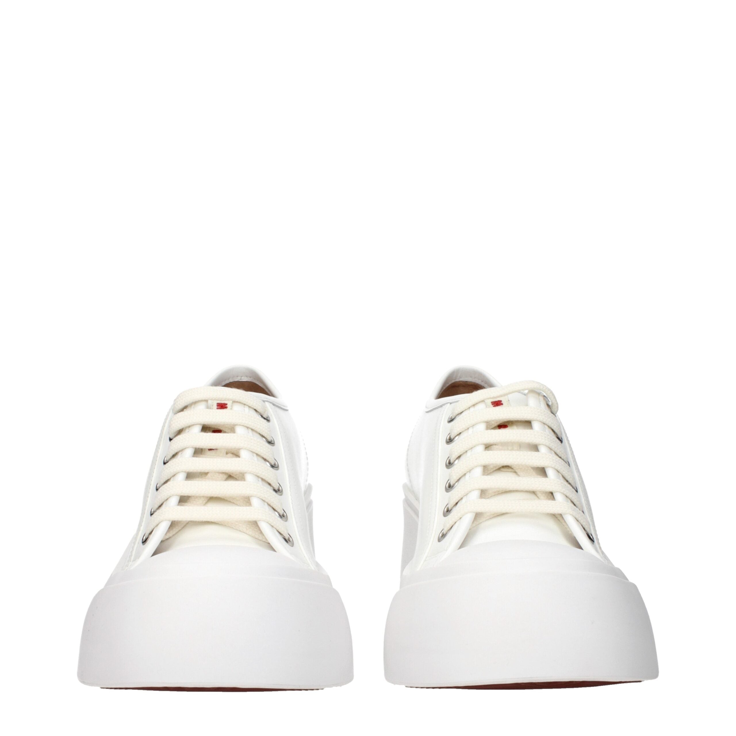 Step into the realm of luxury with Marni White Leather Platform Sneakers, crafted from premium leather for unparalleled elegance and comfort, perfect for discerning tastes.