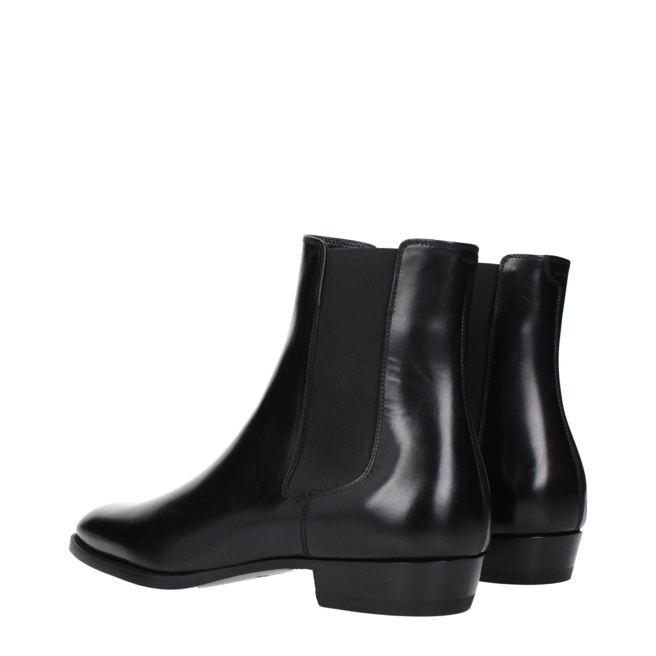 Celine Black Leather Ankle Boots - Artisanal Luxury Footwear