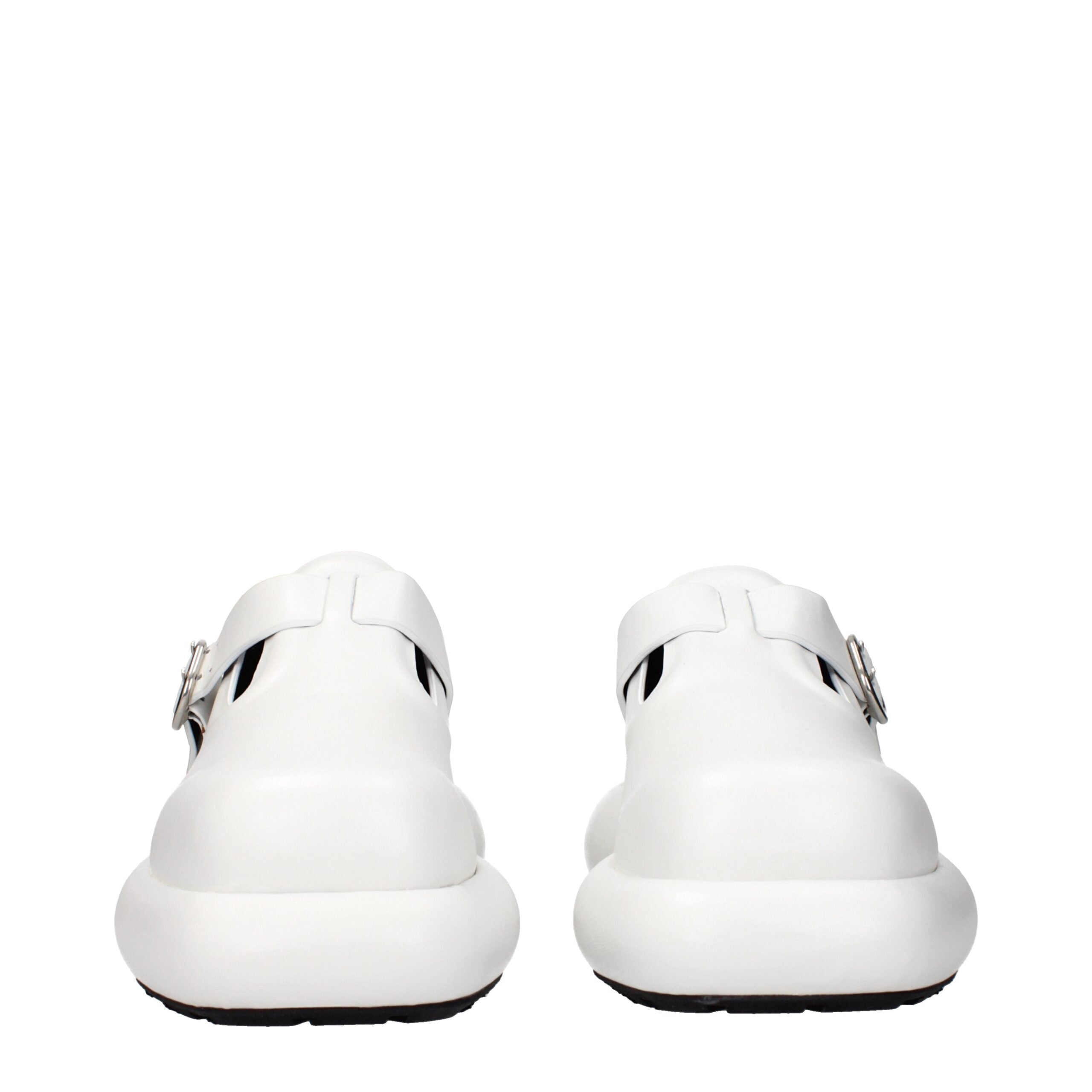 Experience the exquisite craftsmanship of Jil Sander White Leather Slip-On Loafers, where timeless elegance meets modern sophistication for the discerning individual.