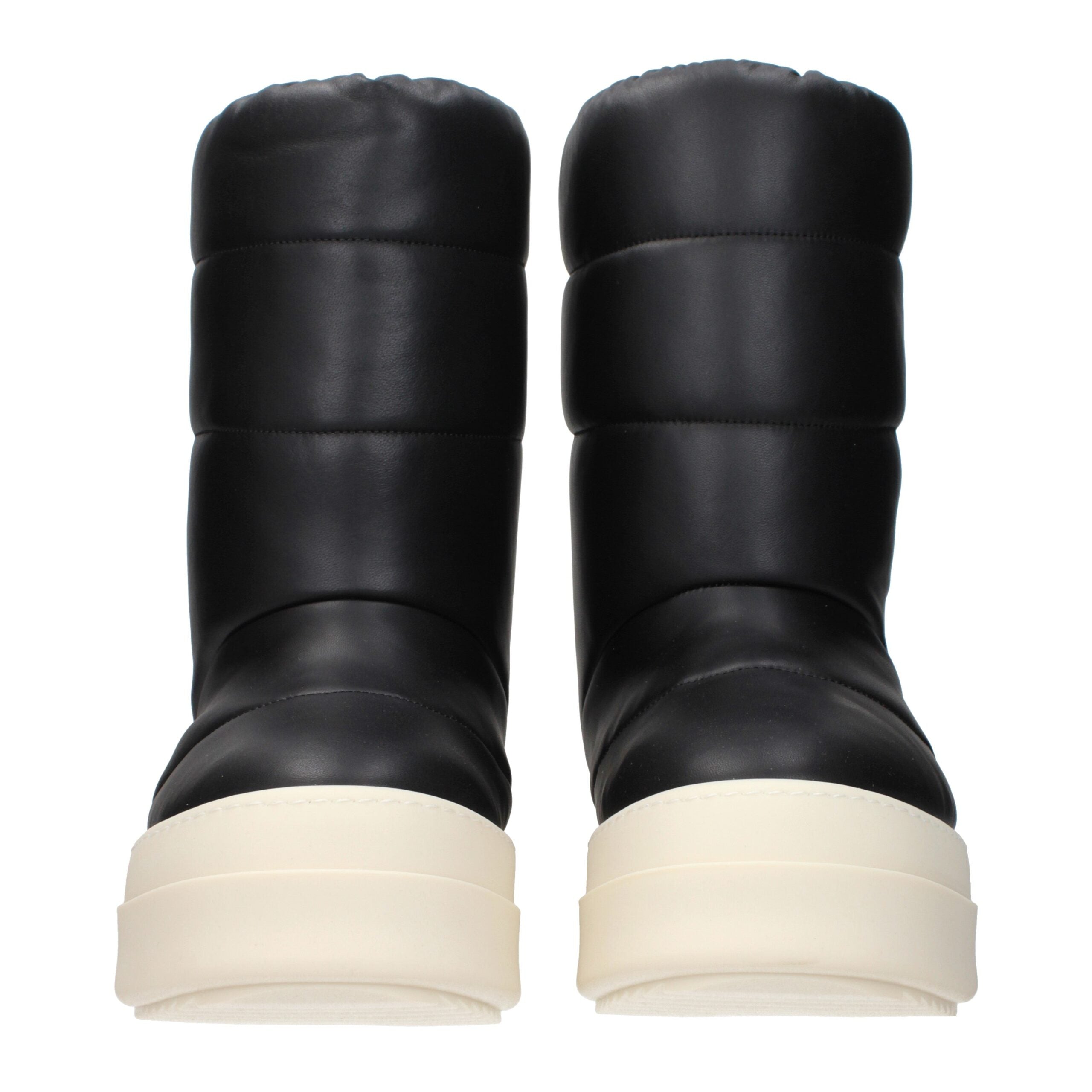 Rick Owens Black Leather Ankle Boots