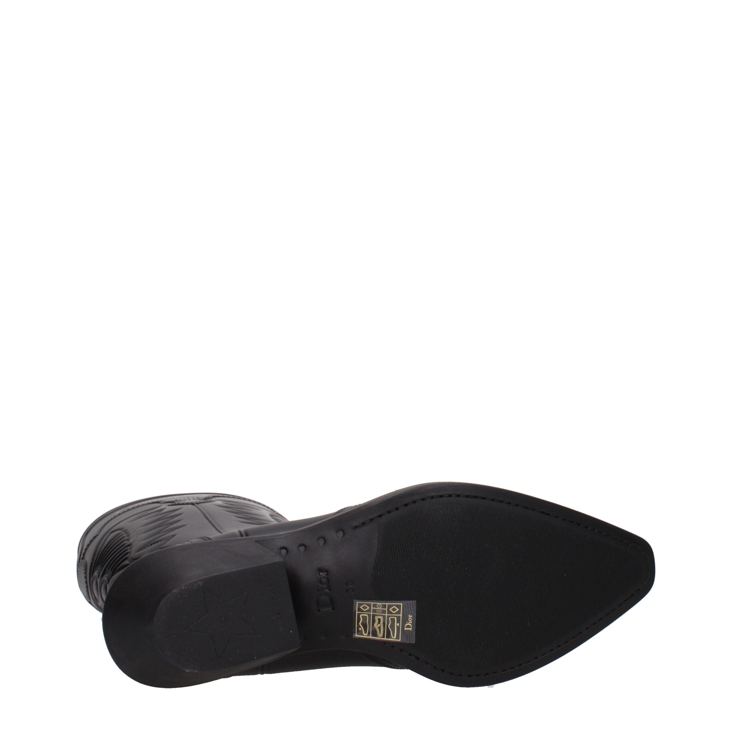 Christian Dior Black Cotton Boots – Artisanal Luxury Footwear