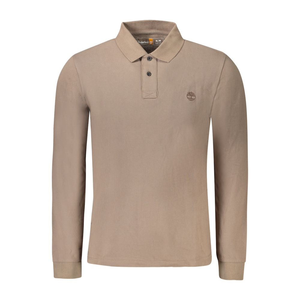 Elevate your wardrobe with the Timberland Marrone Cotton Men Polo Shirt, a timeless blend of luxury and sophistication crafted from 100% cotton for exquisite comfort and style.